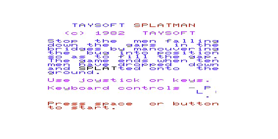 Game cover: Splatman