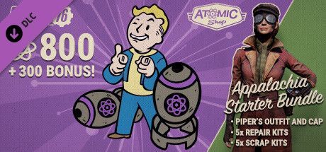 Game cover: Fallout 76: 800 (+300 Bonus!) Atoms - Appalachia Starter Bundle