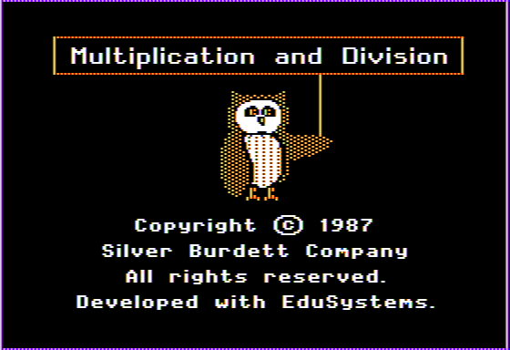 Game cover: Multiplication and Division