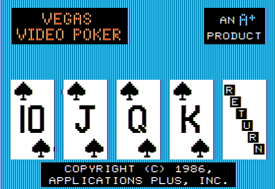 Game cover: Vegas Video Poker