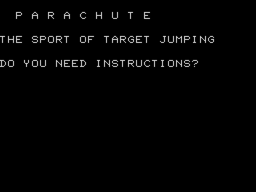 Game cover: Parachute: The Sport of Target Jumping