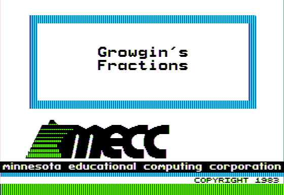 Game cover: Growgins' Fractions