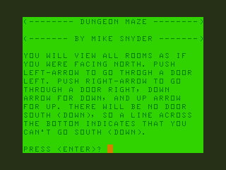 Game cover: Dungeon Maze