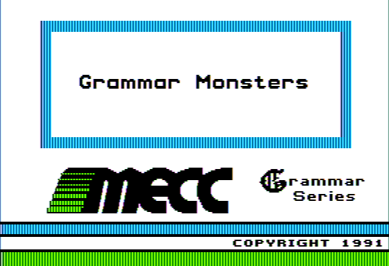 Game cover: Grammar Monsters