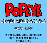 Game cover: Popeye Beach Volleyball