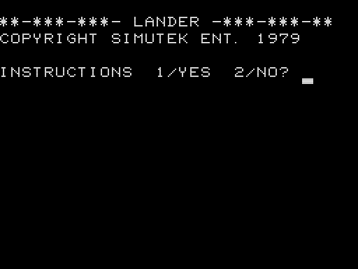 Game cover: Lander