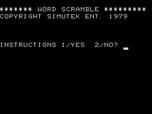 Game cover: Word Scramble