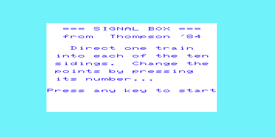 Game cover: Signal Box