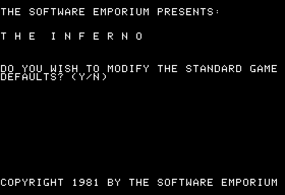 Game cover: Inferno