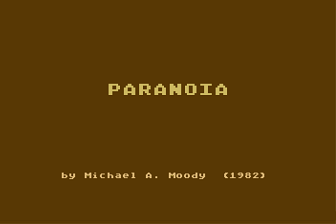 Game cover: Paranoia