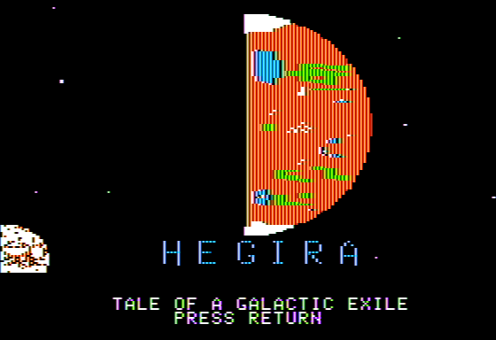 Game cover: Hegira: Tale of a Galactic Exile