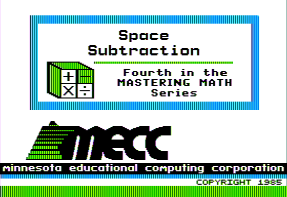 Game cover: Space Subtraction
