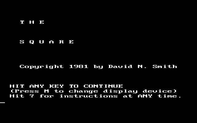 Game cover: The Square
