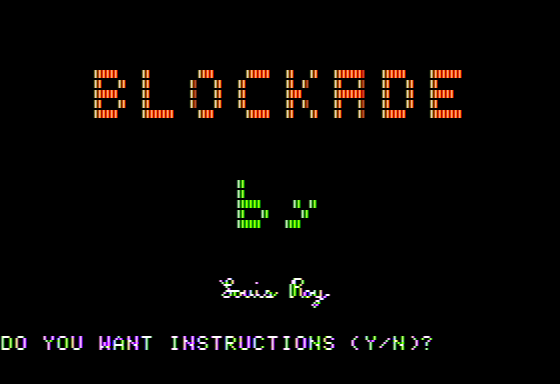 Game cover: Blockade