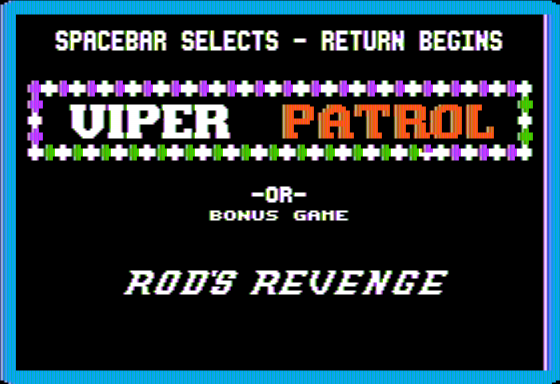 Game cover: Viper Patrol & Rod's Revenge