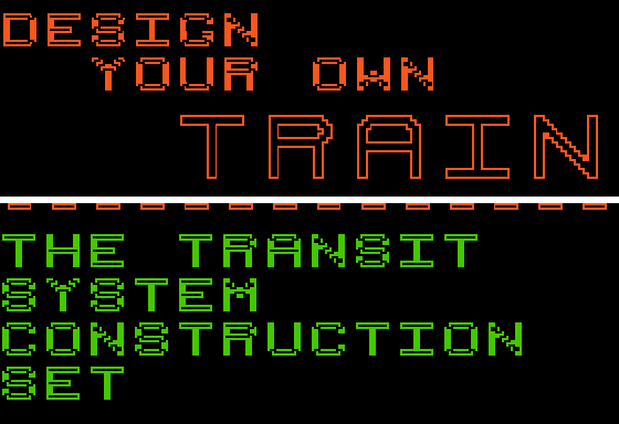 Game cover: Design Your Own Train: The Transit System Construction Set