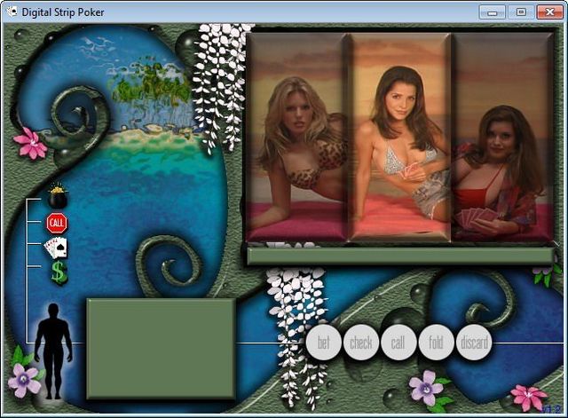 Game cover: Digital Strip Poker featuring Kelly Monaco, Layla Roberts and Carrie Stevens