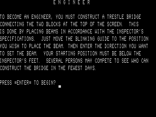 Game cover: Engineer