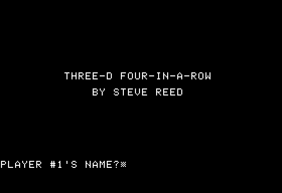 Game cover: Three-D Four-In-A-Row