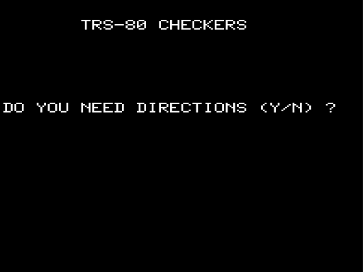 Game cover: TRS-80 Checkers