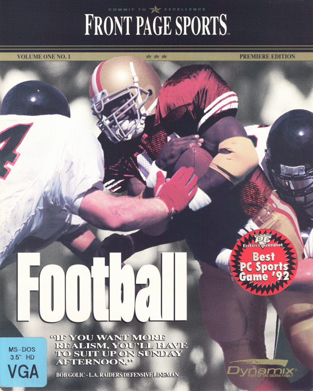 Game cover: Front Page Sports: Football