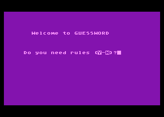 Game cover: Guessword