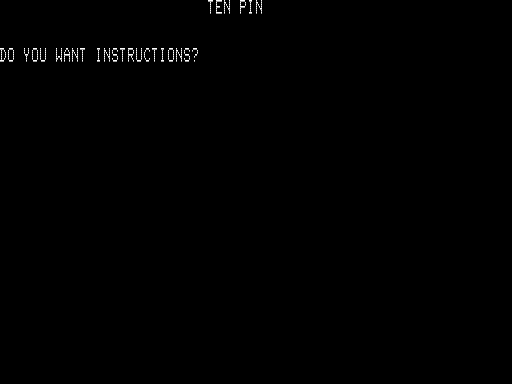 Game cover: Ten Pin Bowling