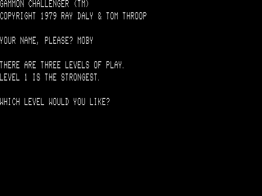 Game cover: Gammon Challenger