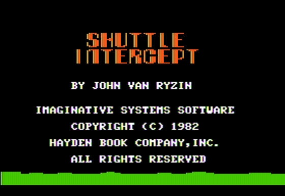 Game cover: Shuttle Intercept