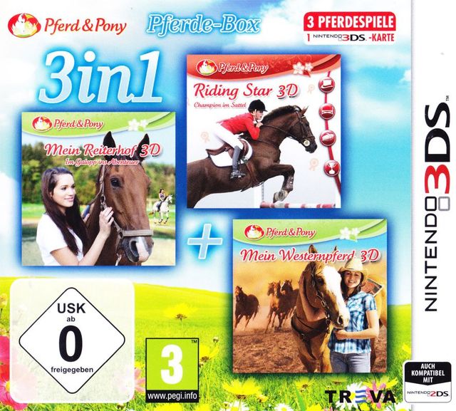 Game cover: 3in1 Horses: My Riding Stables 3D - Jumping for the Team + Riding Star 3D + My Western Horse 3D
