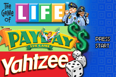 Game cover: The Game of Life / Yahtzee / Payday