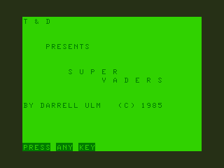 Game cover: Super Vaders