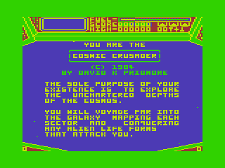 Game cover: Cosmic Crusader
