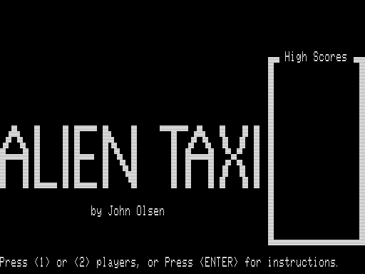 Game cover: Alien Taxi