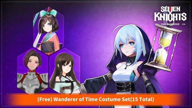 Game cover: Seven Knights: Time Wanderer - (Free) Wanderer of Time Costume Set (15 Total)