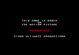 Game cover: Michael Jackson's Moonwalker