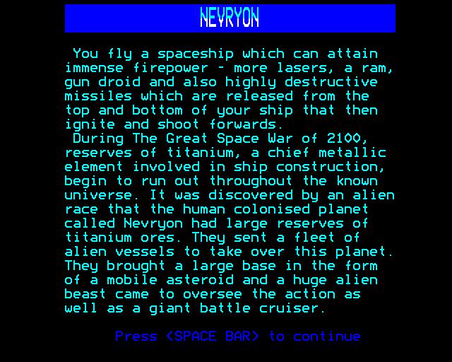 Game cover: Nevryon