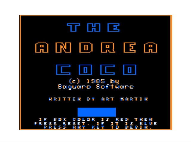 Game cover: The Andrea Coco