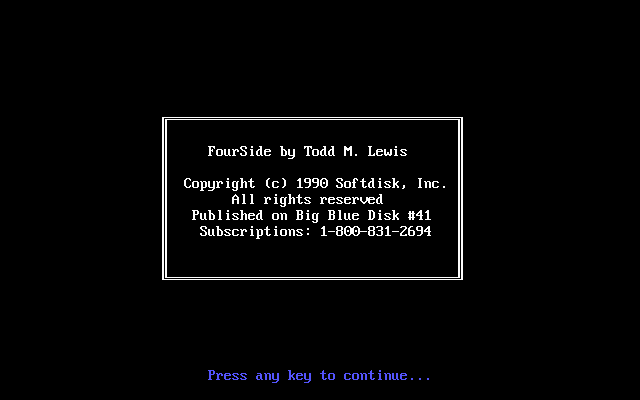 Game cover: FourSide