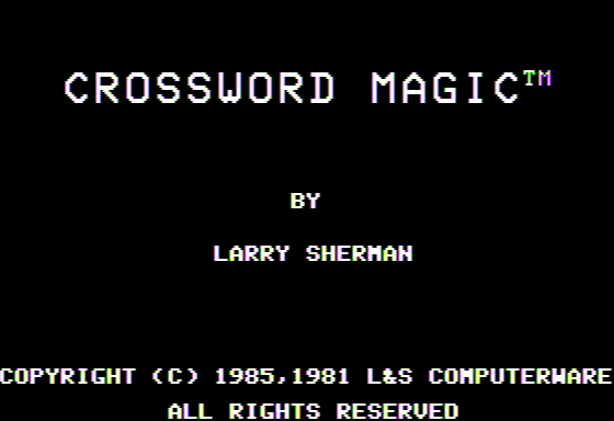 Game cover: Crossword Magic