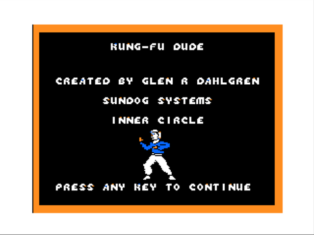 Game cover: Kung-Fu Dude
