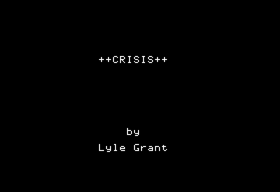 Game cover: Crisis