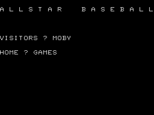 Game cover: All Star Baseball