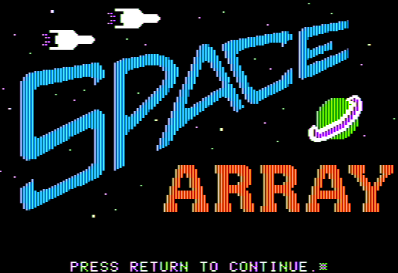 Game cover: Space Array