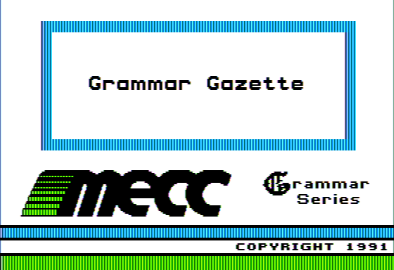 Game cover: Grammar Gazette