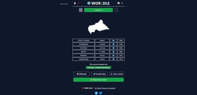 Game cover: Worldle