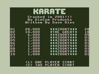 Game cover: Karate