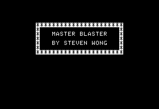 Game cover: Master Blaster