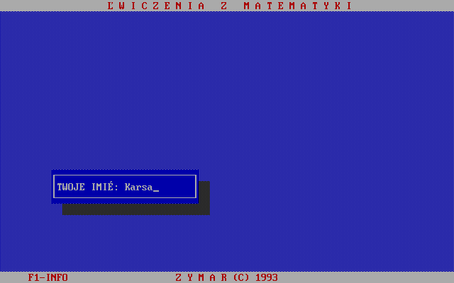 Game cover: Ćwiczenia z matematyki