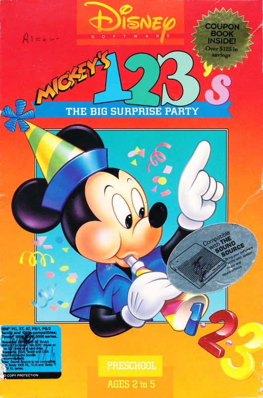 Game cover: Mickey's 123's: The Big Surprise Party